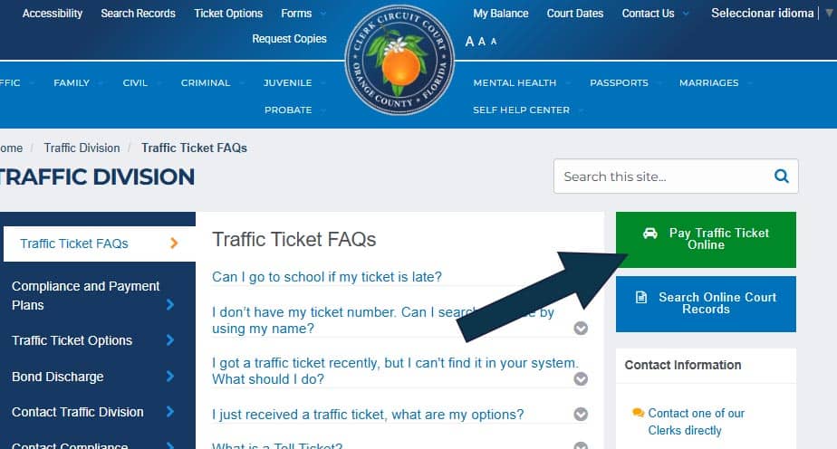 pagar multas en Orlando online